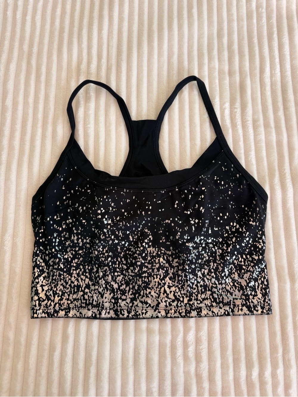 MARIKA TEK Black Speckled Sports Bra Size M